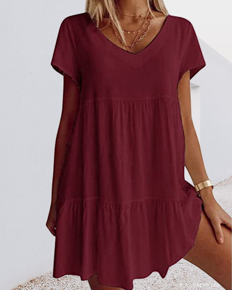 Womens Lightweight Summer Dress Short Sleeve