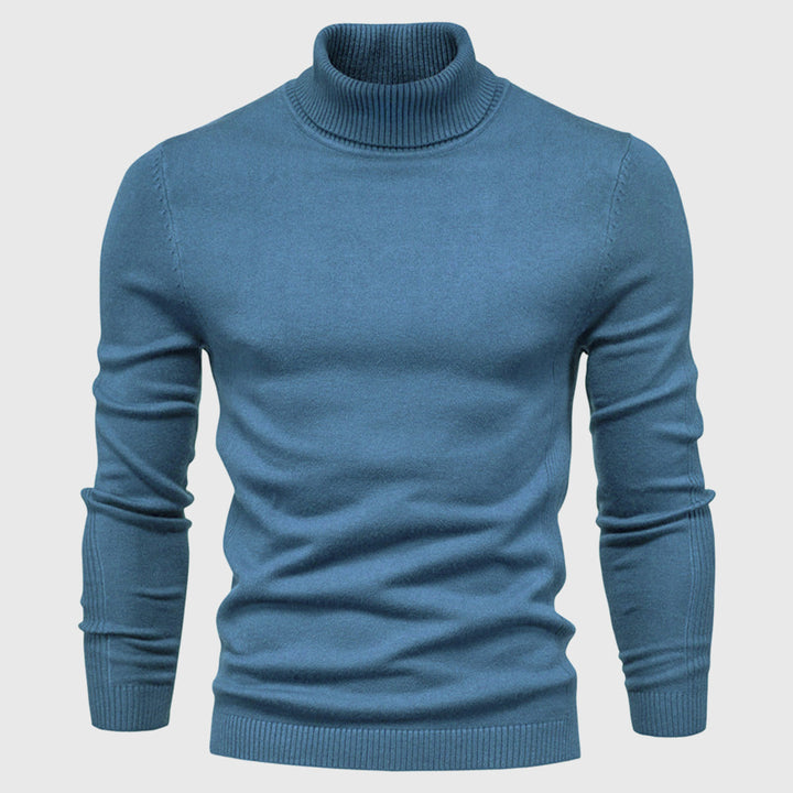 Mens Turtleneck Jumper Soft Knit Washable Layering