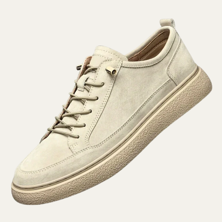Mens Derby Sneakers Textured Suede Platform