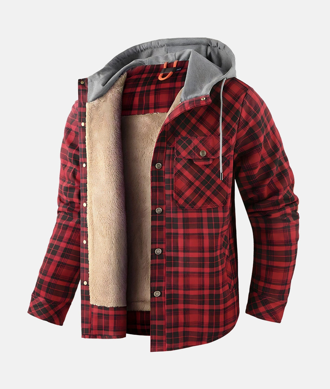 Mens Flannel Jacket Warm Insulated Winter