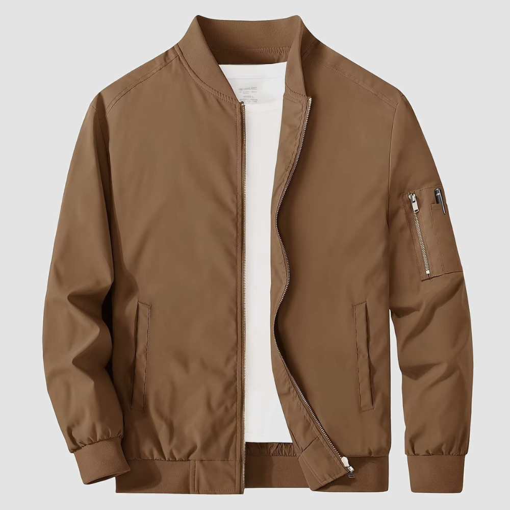 Mens Bomber Jacket Full Zipper Classic Fit