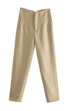 Womens High-Waisted Work Trousers Classic Fit