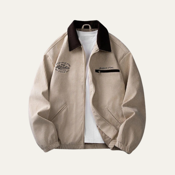 Mens Workwear Zip Jacket Textured Oversized Fit