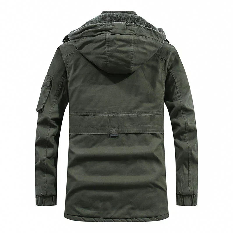 Mens Hooded Winter Jacket Insulated Warm Fit