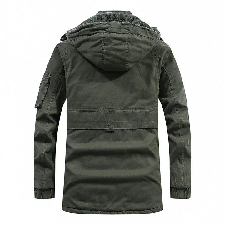 Mens Hooded Winter Jacket Insulated Warm Fit