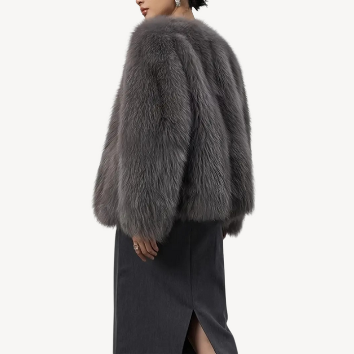 Womens Winter Jacket Faux Fur Collar Insulated Fit