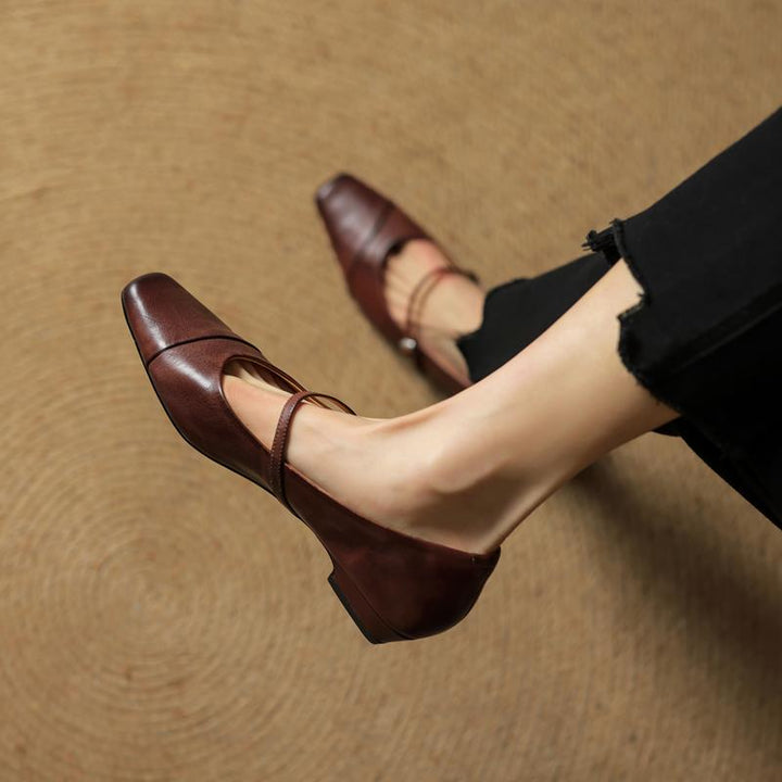 Womens Genuine Leather Pumps Classic Fit