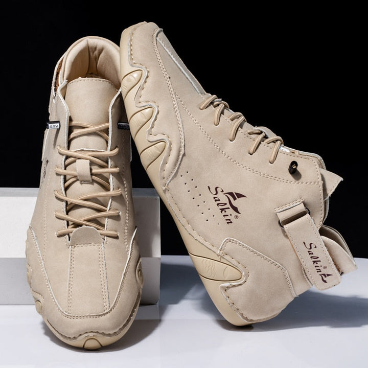 Mens Orthopedic Leather Shoes Comfortable Fit - BritishMode