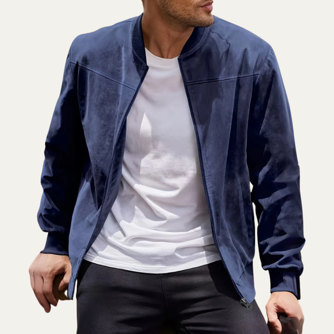 Mens Bomber Jacket Lightweight Seam Detail