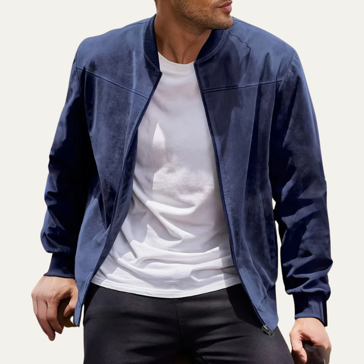Mens Bomber Jacket Lightweight Seam Detail