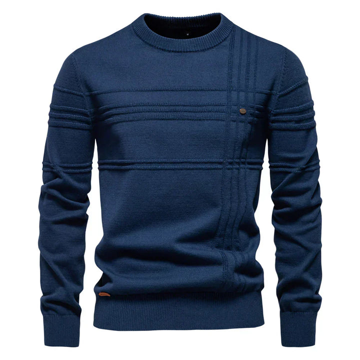 Mens Knit Sweater with Chest Pattern