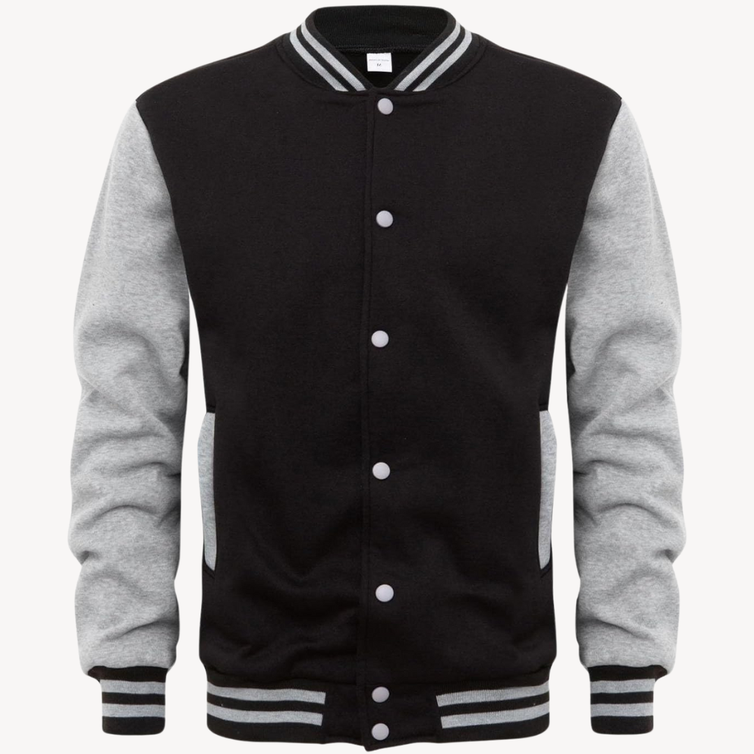 Mens Varsity Jacket Color Block Design Regular Fit
