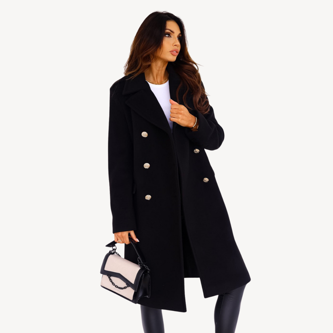 Womens Wool Coat Double-Breasted Classic Fit