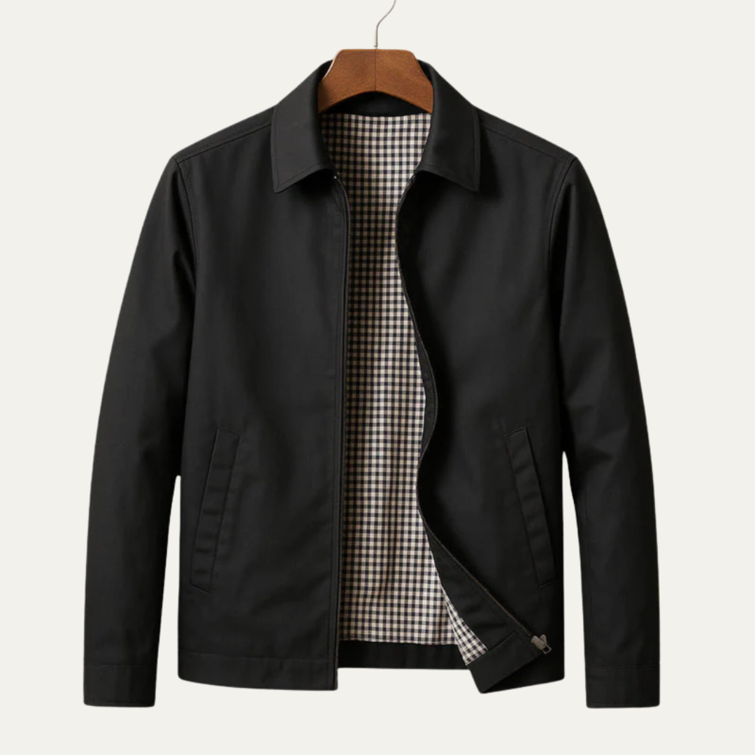 Mens Harrington Jacket Zip-Up Classic Fit