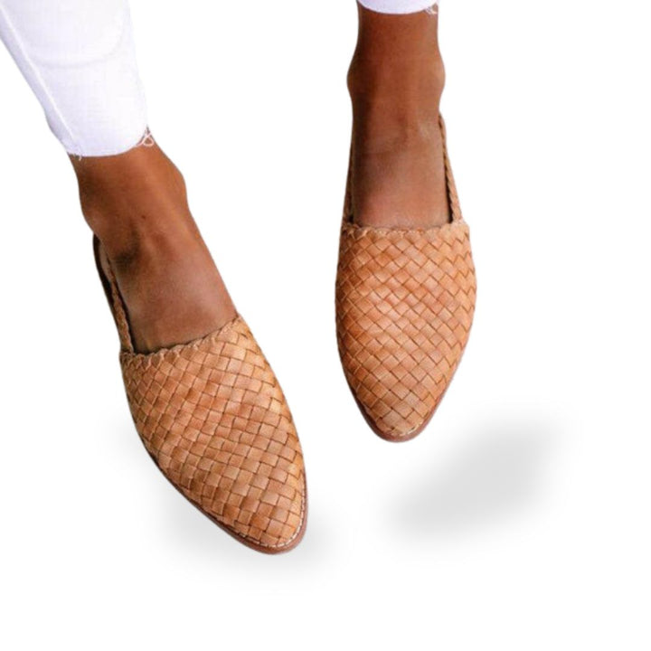 Womens Orthopedic Flats Woven Pointed Toe