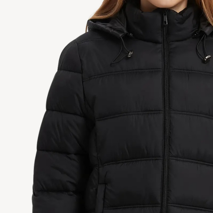 Womens Puffer Jacket with Hooded Design