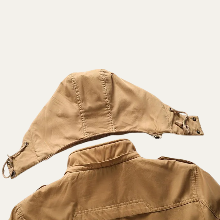 Mens Hooded Parka Jacket with Fleece Lining Winter Fit