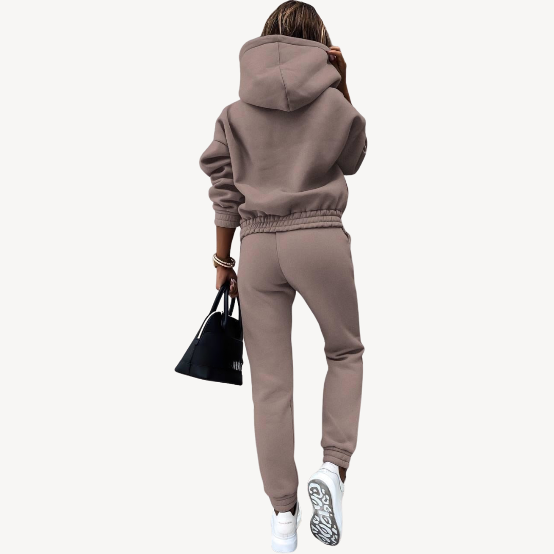 Womens Sweatshirt and Pants Set Cotton Relaxed Fit