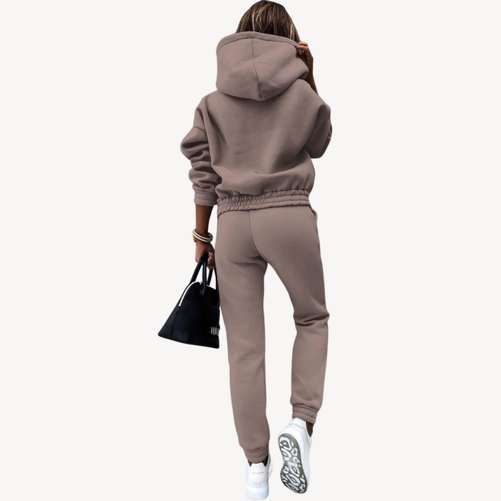 Womens Sweatshirt and Pants Set Cotton Relaxed Fit