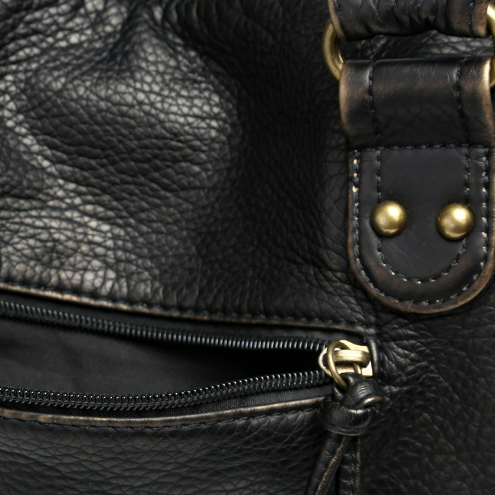 Womens Leather Tote Handbag Soft Casual Shoulder Bag