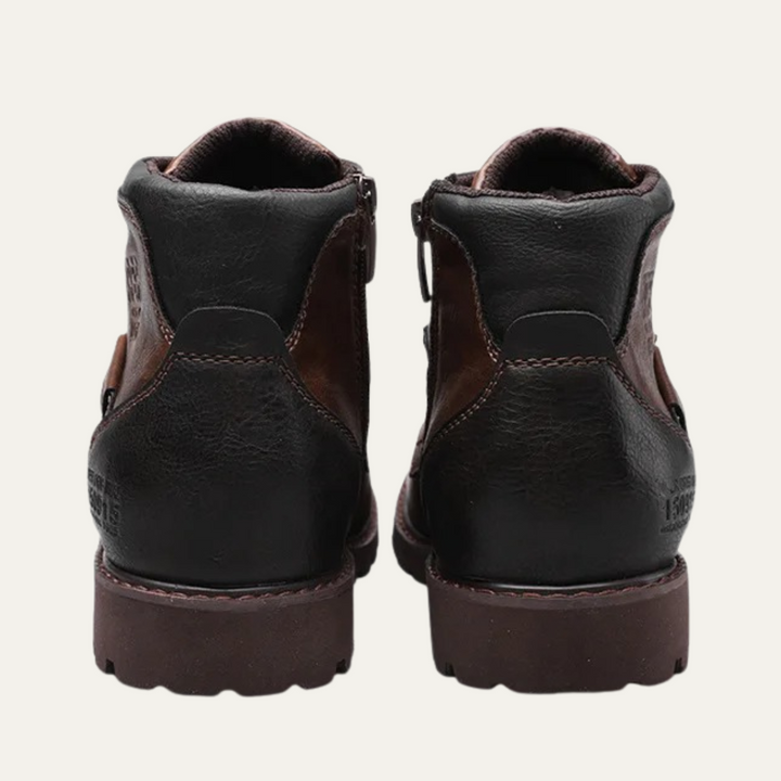 Mens Ankle Biker Boots Durable Vintage Style