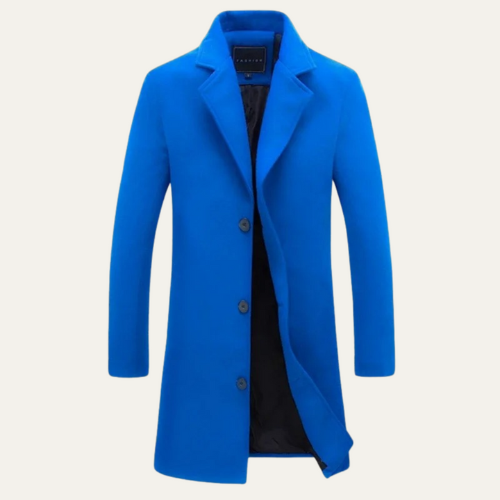 Mens Wool Long Coat Smart Casual Fit