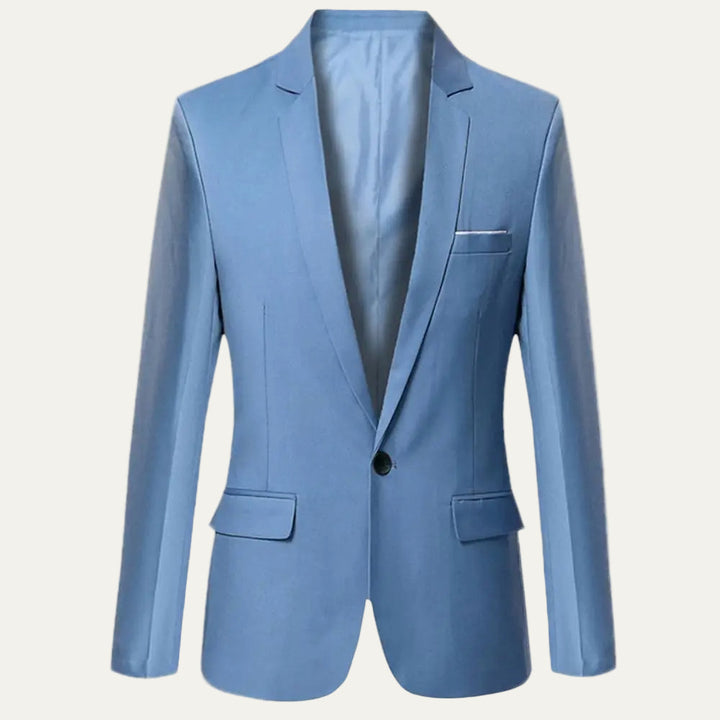 Mens Slim Fit Blazer Coat with Lapel Collar - BritishMode