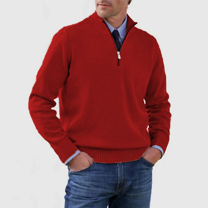 Mens Sweater Half-Zip Pullover - BritishMode