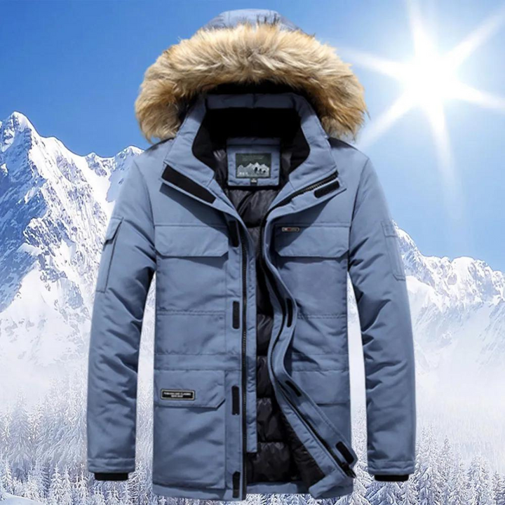 Mens Hooded Winter Jacket Warm Insulated Fit