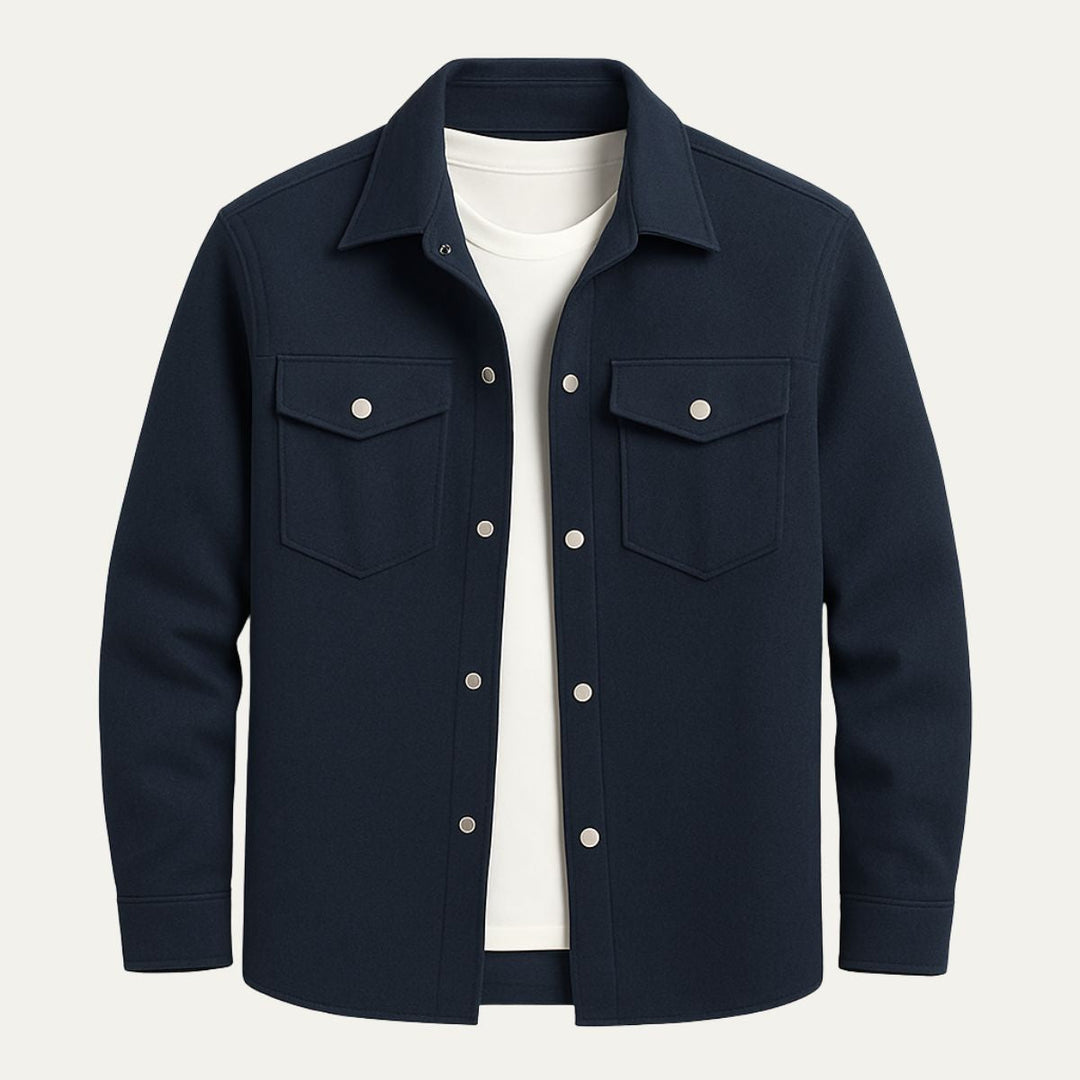 Mens Lightweight Shirt Jacket Relaxed Fit - BritishMode