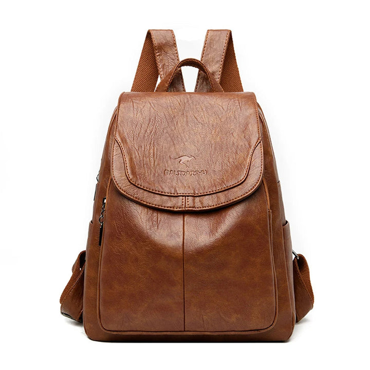 Womens Leather Backpack Theft-Resistant Stylish Design - BritishMode