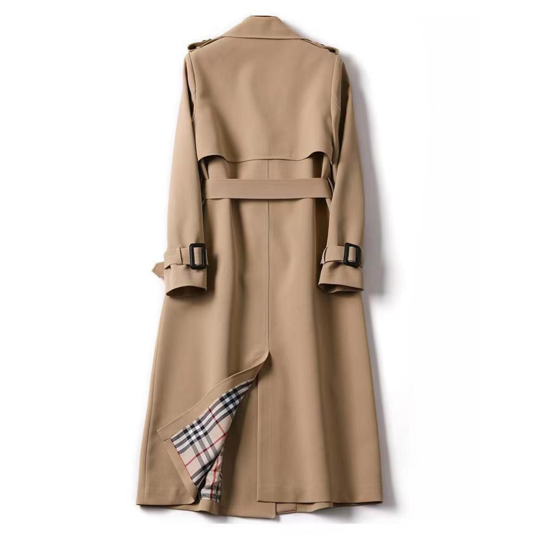 Womens Trench Coat Wool-Blend Fabric Classic Fit