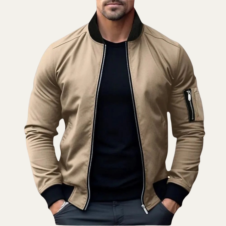 Mens Bomber Jacket Full Zip Classic Fit