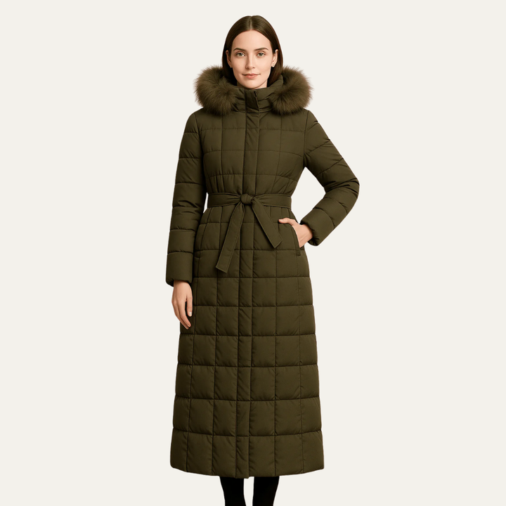 Womens Maxi Puffer Coat Insulated Warm Fit - BritishMode
