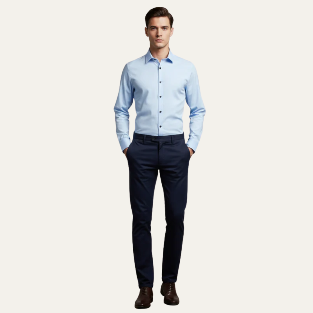 Mens Dress Shirt Tailored Fit Button Down