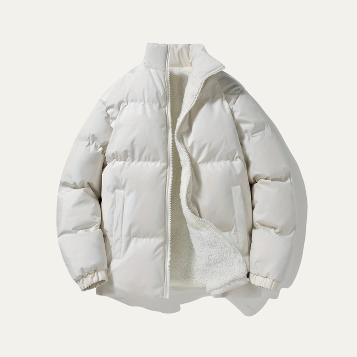 Mens Puffer Jacket Plush Lined Warm Fit