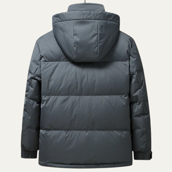 Mens Down Puffer Jacket Waterproof Hooded Insulated