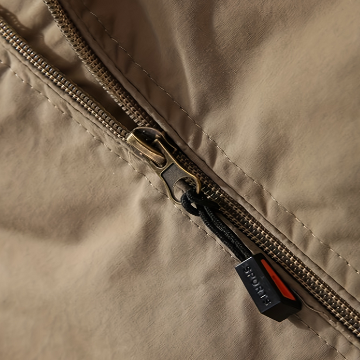 Mens Casual Jacket Polyester Zip Front
