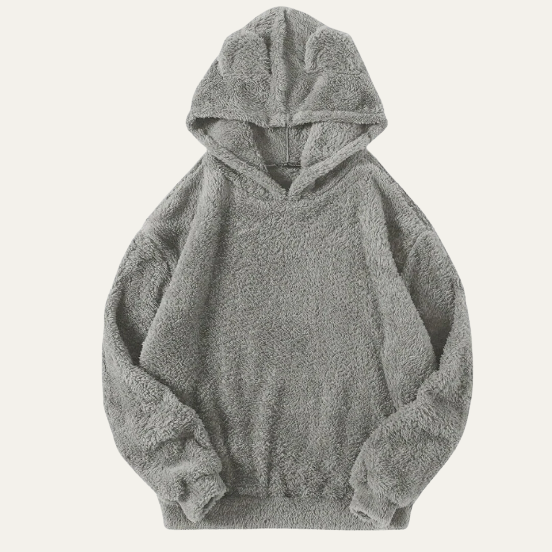 Mens Sherpa Fleece Hoodie Soft Pullover Fit