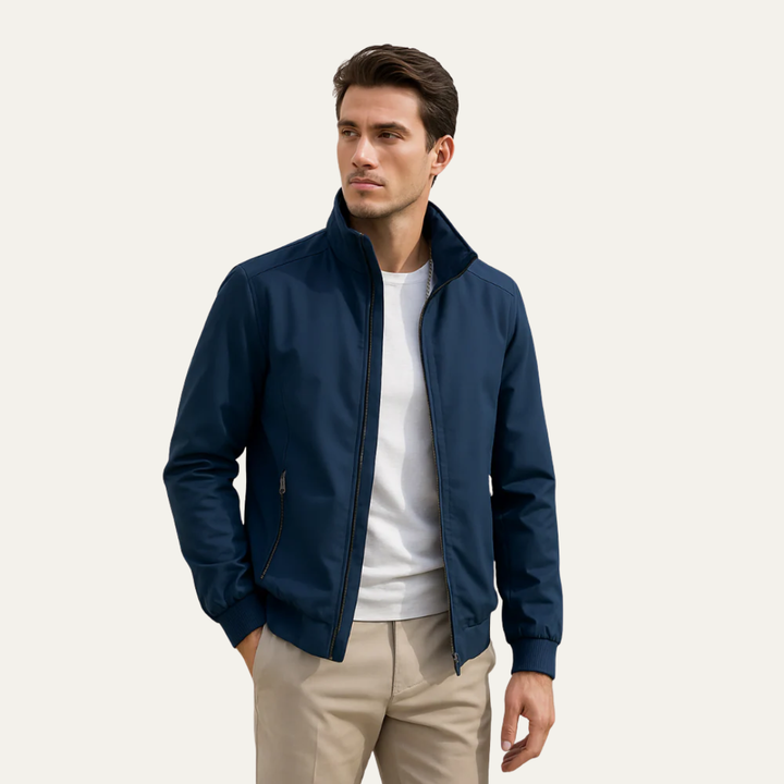 Mens Harrington Jacket with Zip Contemporary Style