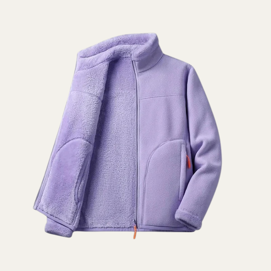 Womens Fleece Jacket Soft Zip Front