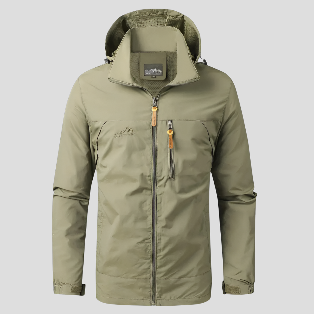 Mens Outdoor Jacket Waterproof Windproof Shell - BritishMode