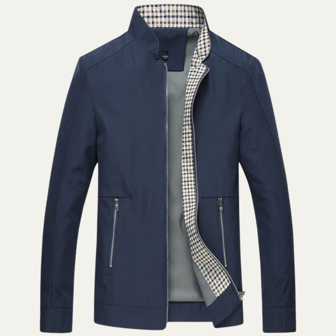 Mens Bomber Jacket Lightweight Plaid Lined Summer