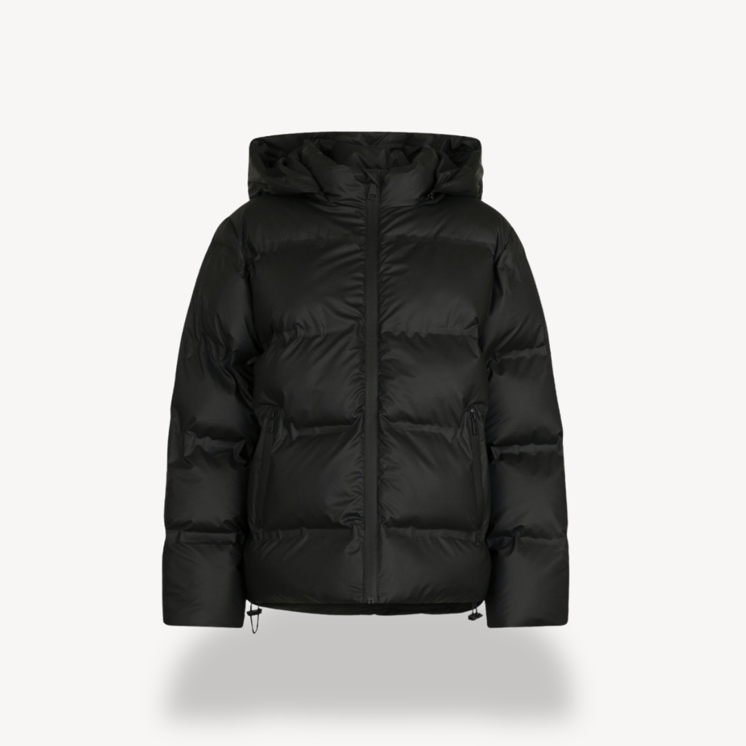 Womens Hooded Puffer Jacket Polyester Winter Coat - BritishMode