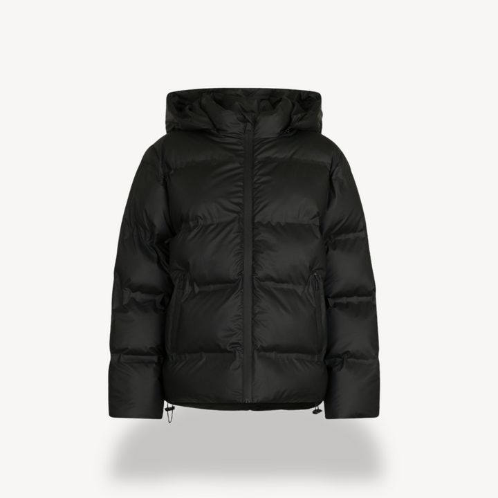 Womens Hooded Puffer Jacket Polyester Winter Coat - BritishMode