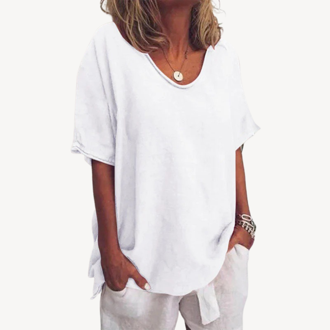 Womens Loose Fit T-Shirt Cotton Blend