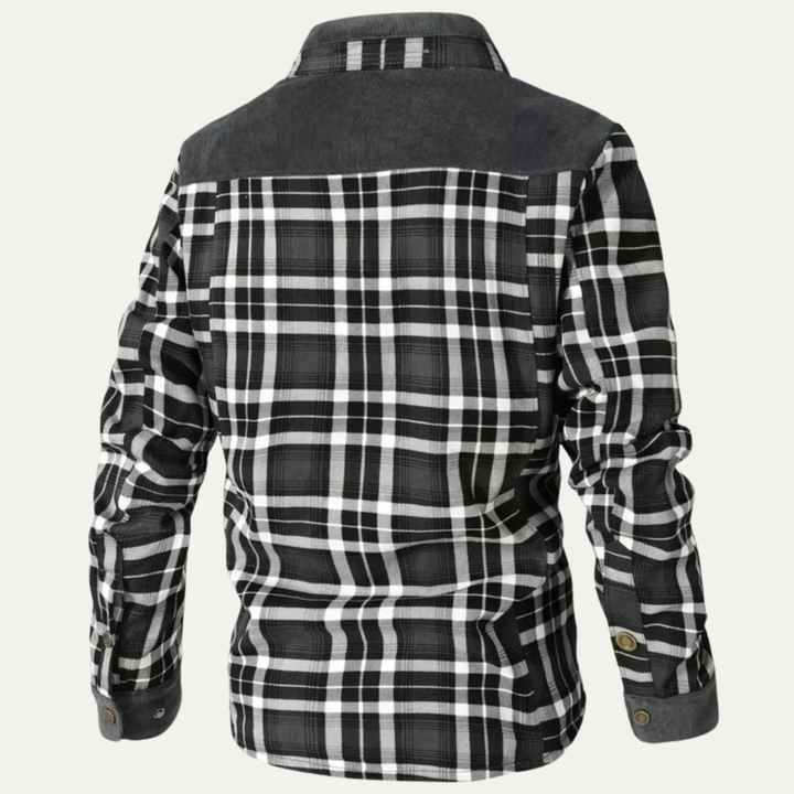 Mens Shirt Jacket Corduroy Yoke Fleece Lined Relaxed Fit