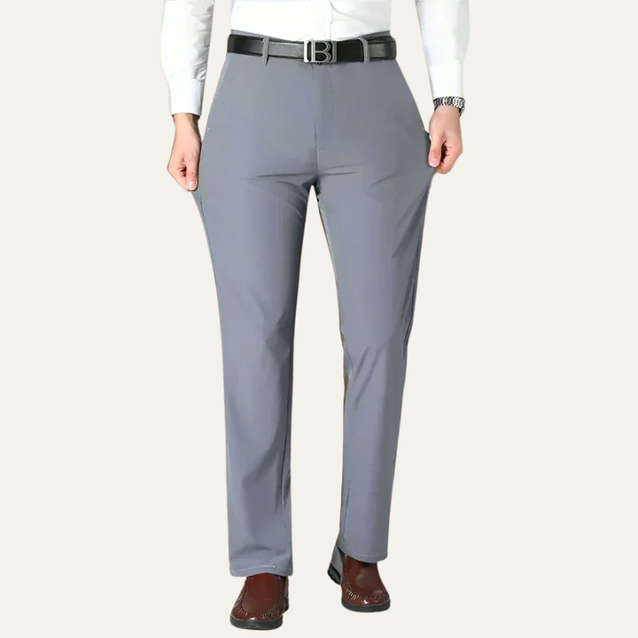 Mens Dress Trousers Tailored Straight Leg
