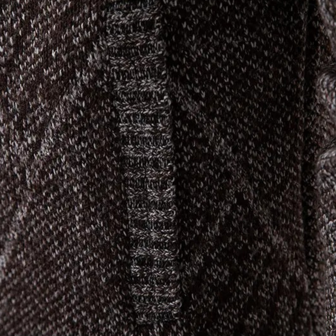 Mens Casual Knit Zip-Up Jacket Winter Style
