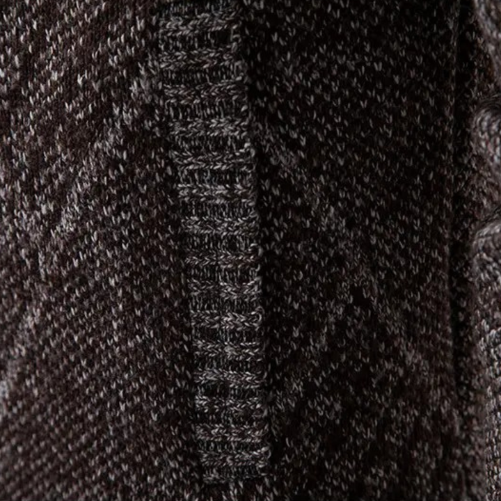 Mens Casual Knit Zip-Up Jacket Winter Style